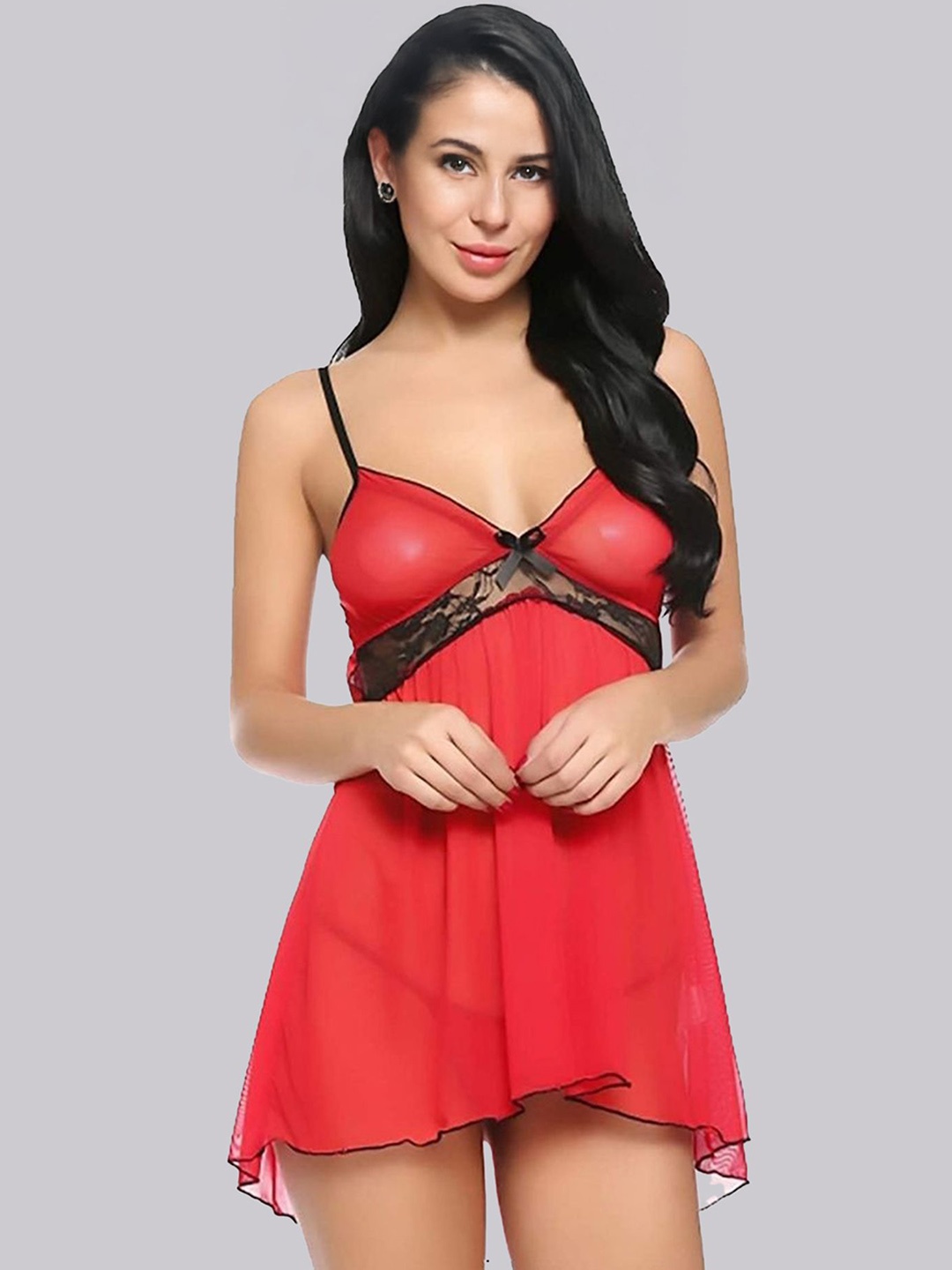 

BILLEBON Women Shoulder Straps Baby Doll, Red