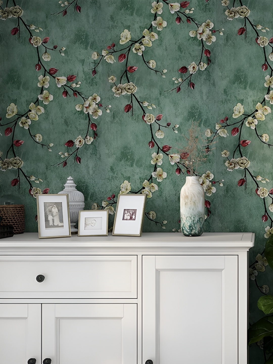 

Asian royal Green & Yellow Printed Waterproof Wallpaper