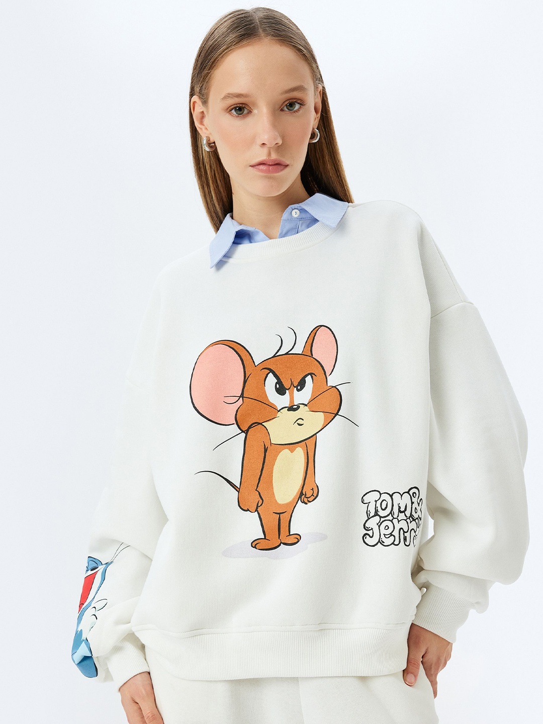 

Koton Women Sweatshirt, Beige