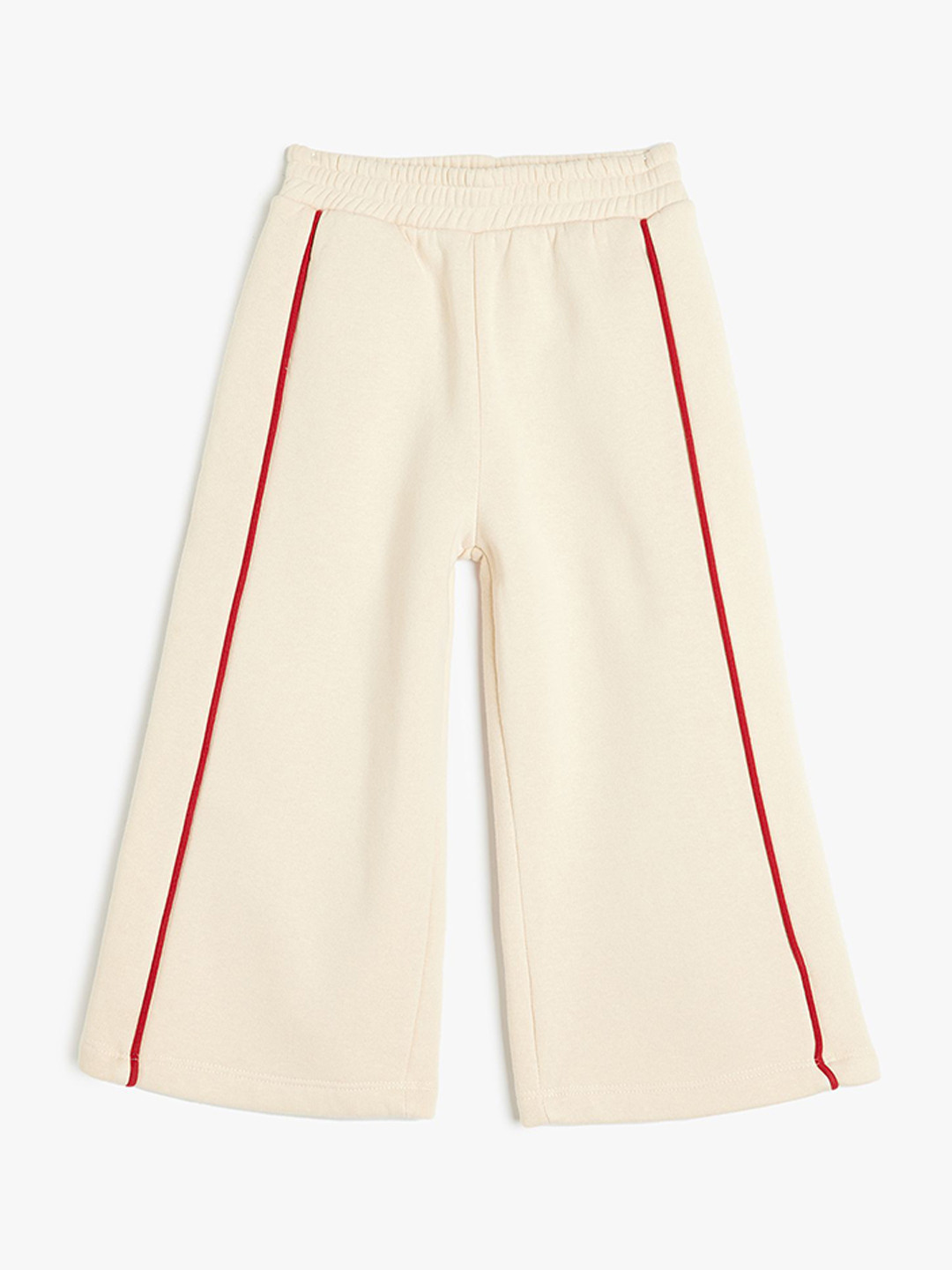 

Koton Girls Striped Mid-Rise Track Pants, Beige