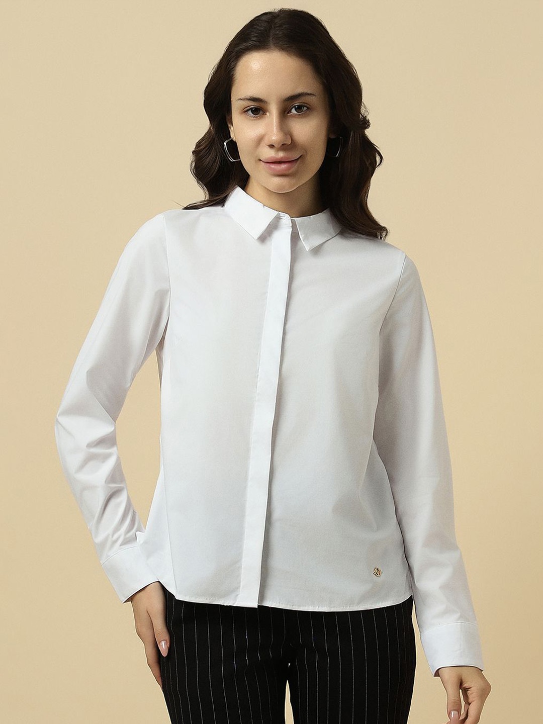 

Allen Solly Woman Women Opaque Casual Shirt, White