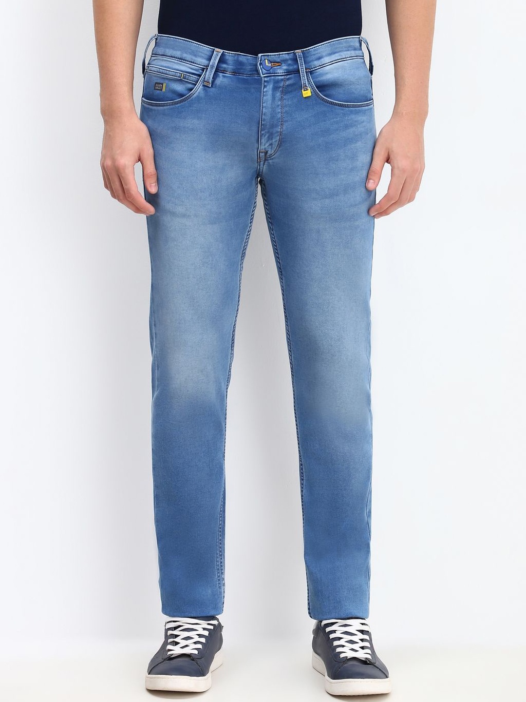 

Allen Solly Men Slim Fit Mid-Rise Heavy Fade Jeans, Blue