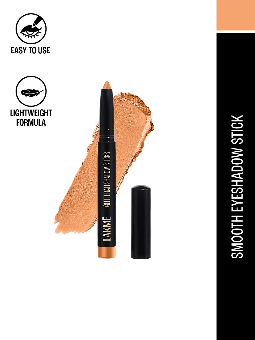 

Lakme Absolute Explore High Shine & Lightweight Eyeshadow Stick - Sunset Gold