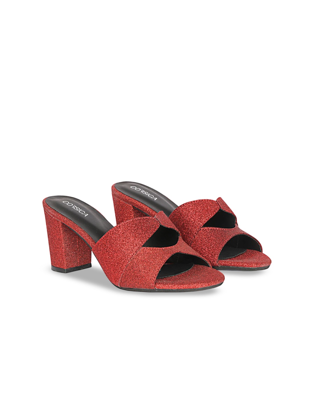 

CORSICA Block Sandals, Red