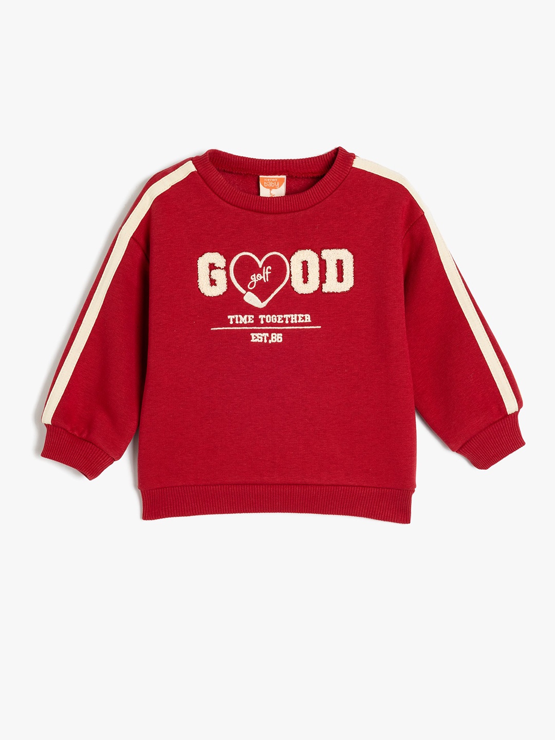 

Koton Girls Printed Round Neck Long Sleeves Sweatshirt, Maroon