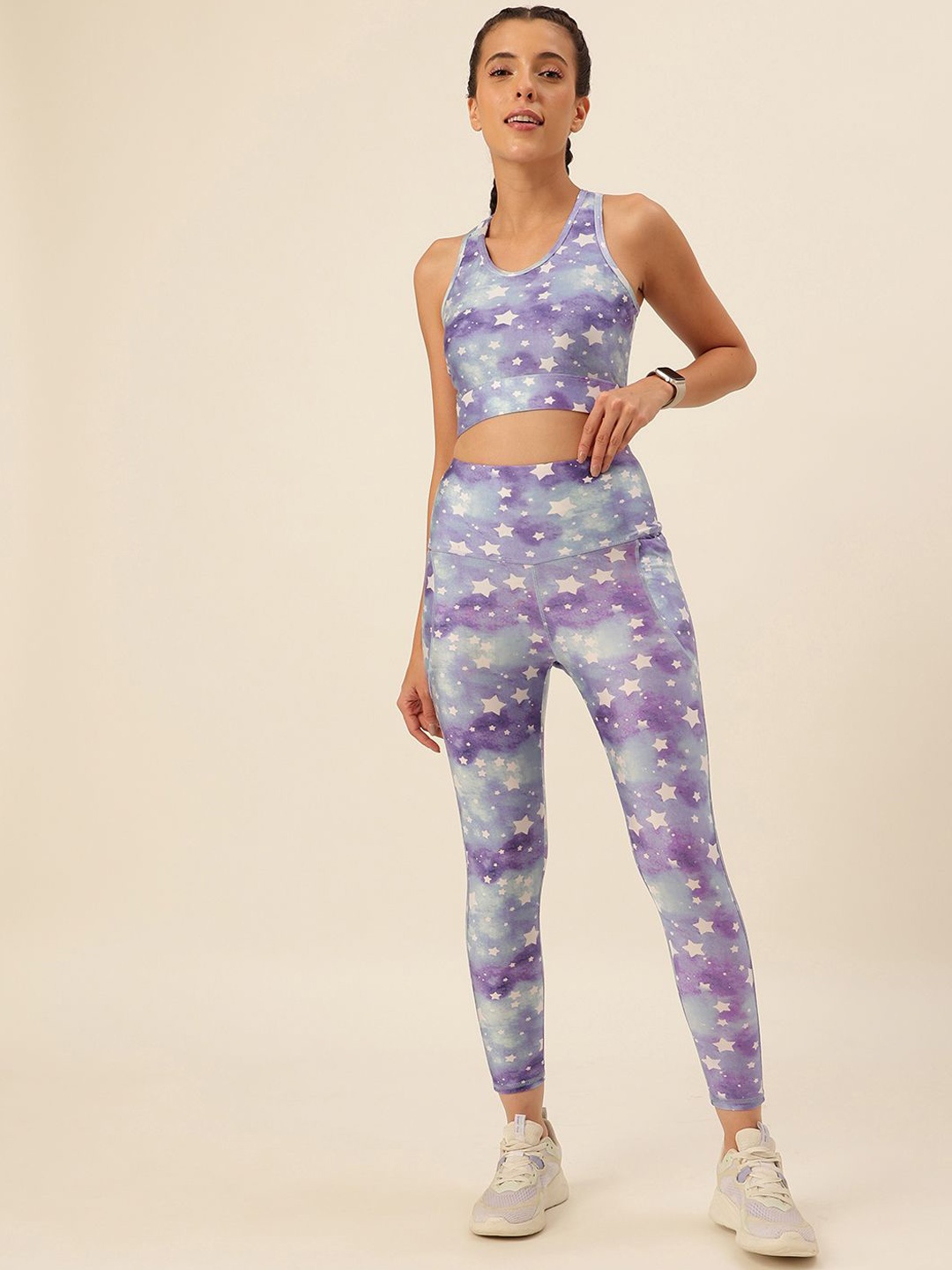 

CUKOO Women Tie and Dye Printed Tracksuits, Blue