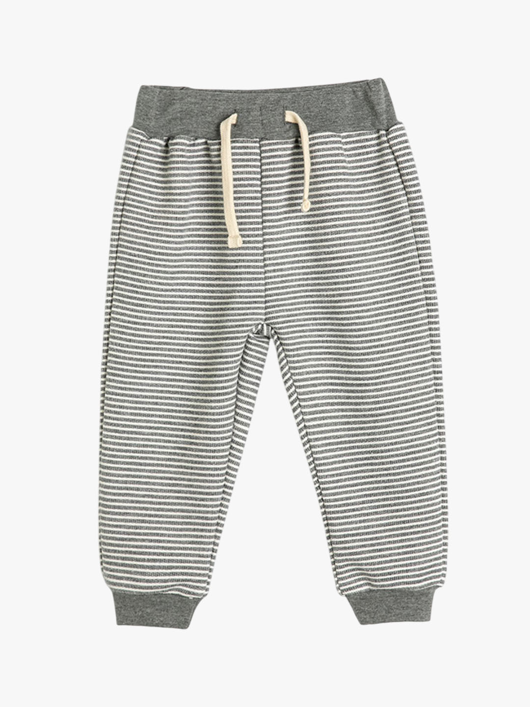 

Koton Boys Striped Mid-Rise Joggers, Grey