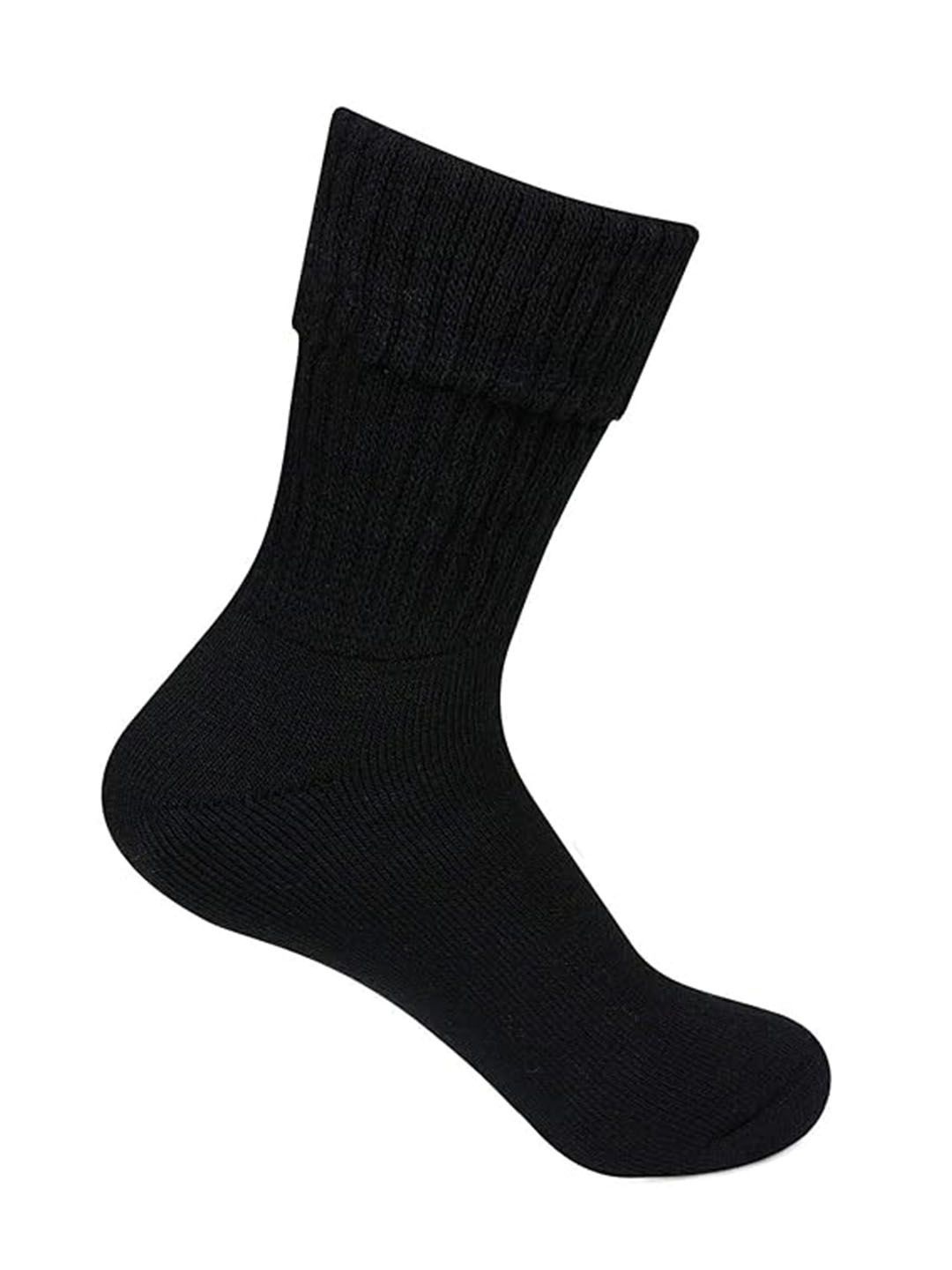 

Bonjour Women Cotton Calf-Length socks, Black