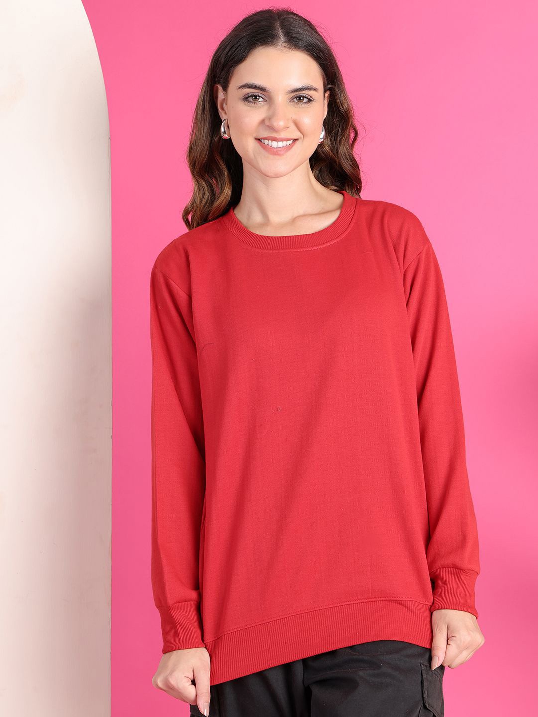 

MACK JONNEY Women Sweatshirt, Maroon