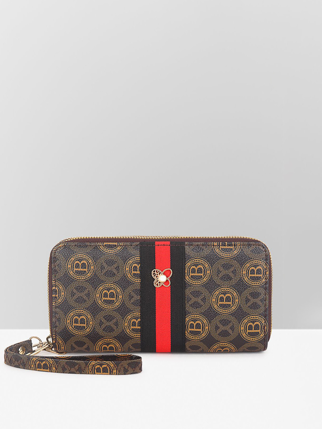 

Filauri Leather Structured Handheld Bag with Quilted, Brown