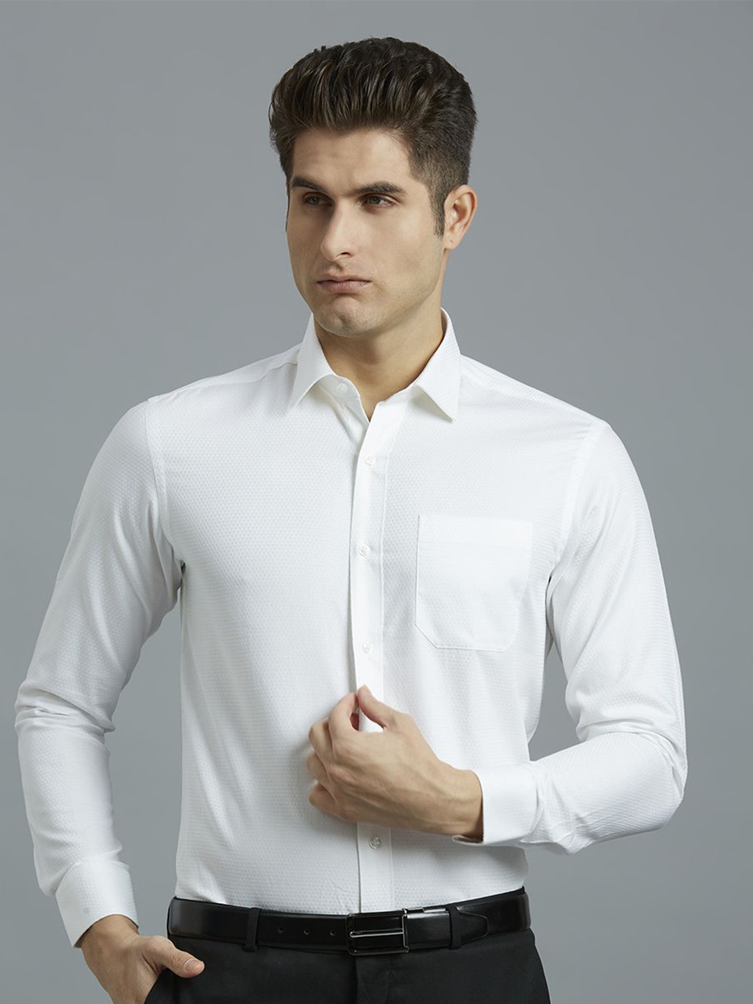 

Reid & Taylor Men Classic Opaque Formal Shirt, White