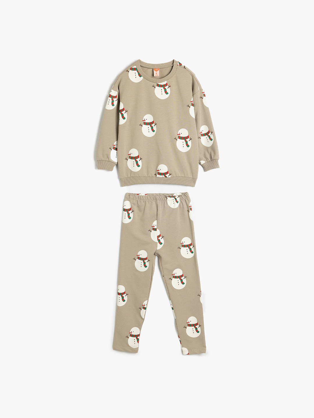 

Koton Boys Printed Sweatshirt & Trousers, Beige