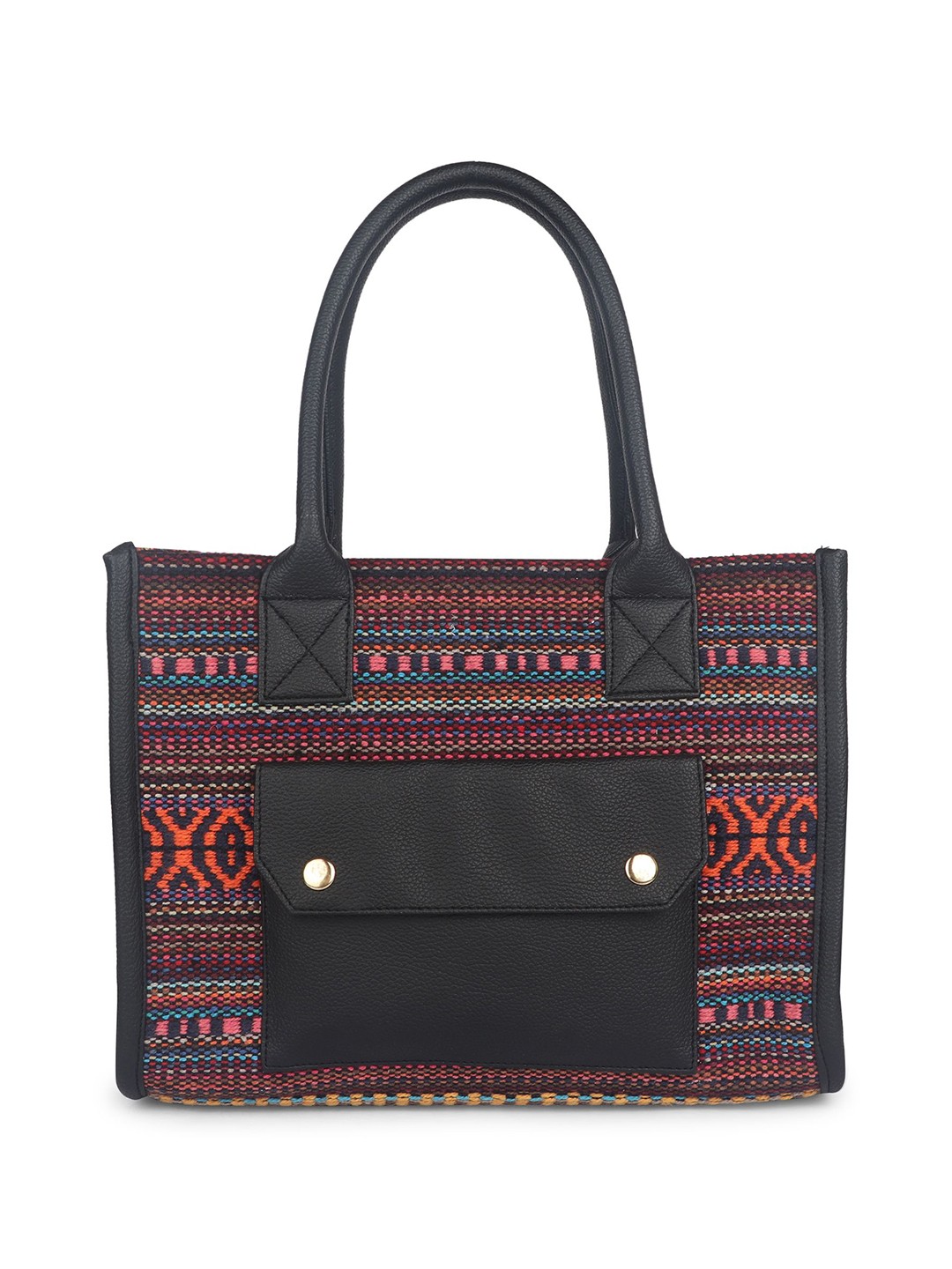 

Anouk Embellished Structured Handheld Bag with Cut Work, Multi