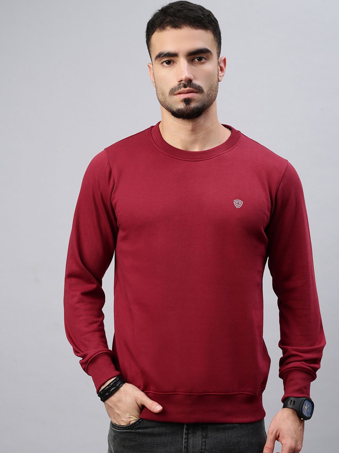 

Lux Cozi Men Pullover Sweatshirt, Maroon