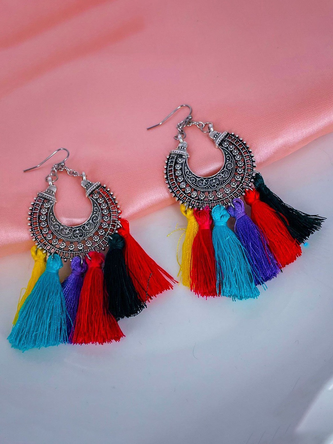 

ZIVOM Feather Shaped Drop Earrings, Silver