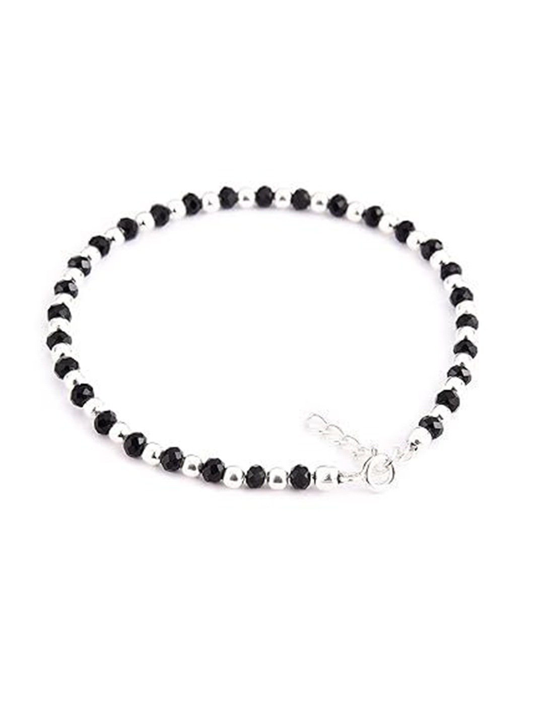 

Jewar Mandi Silver-Plated Artificial Stones Anklet