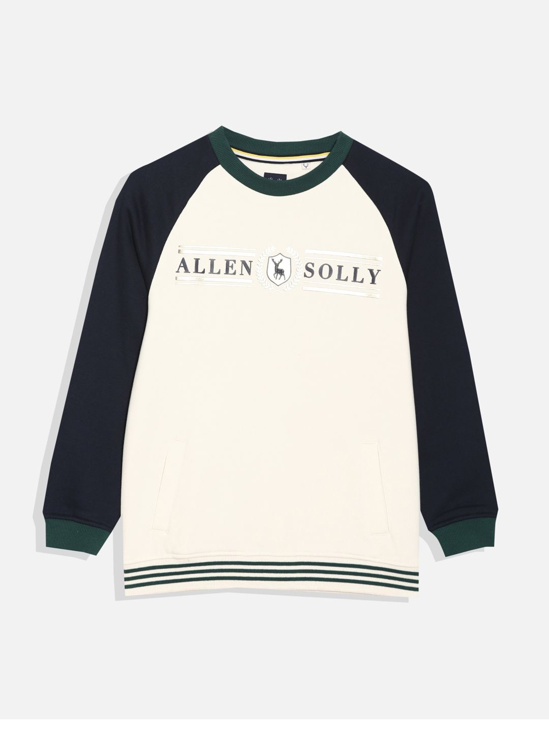 

Allen Solly Junior Boys Colourblocked Long Sleeves Sweatshirt, Off white