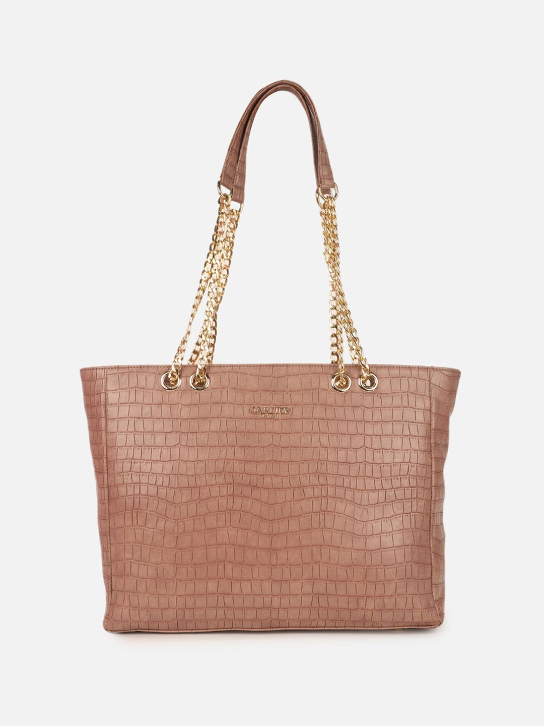 

Carlton London Textured Structured Tote Bag, Beige