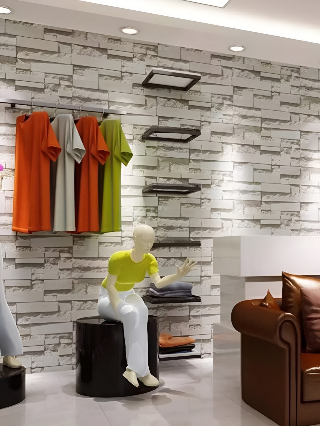 

Asian royal Grey & White Printed Self-Adhesive Waterproof Wallpaper