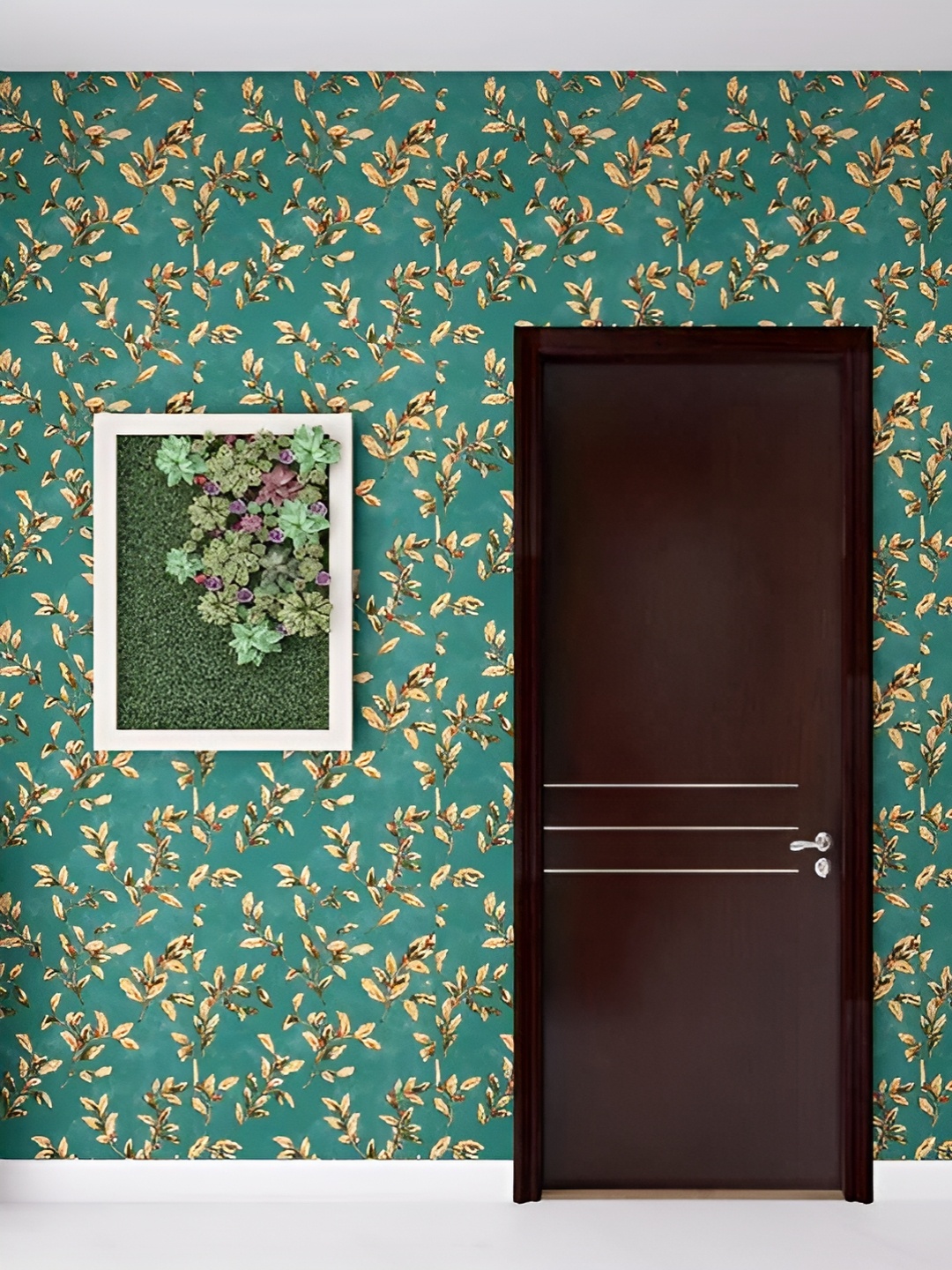 

Asian royal Brown & Green Printed Waterproof Wall Sticker