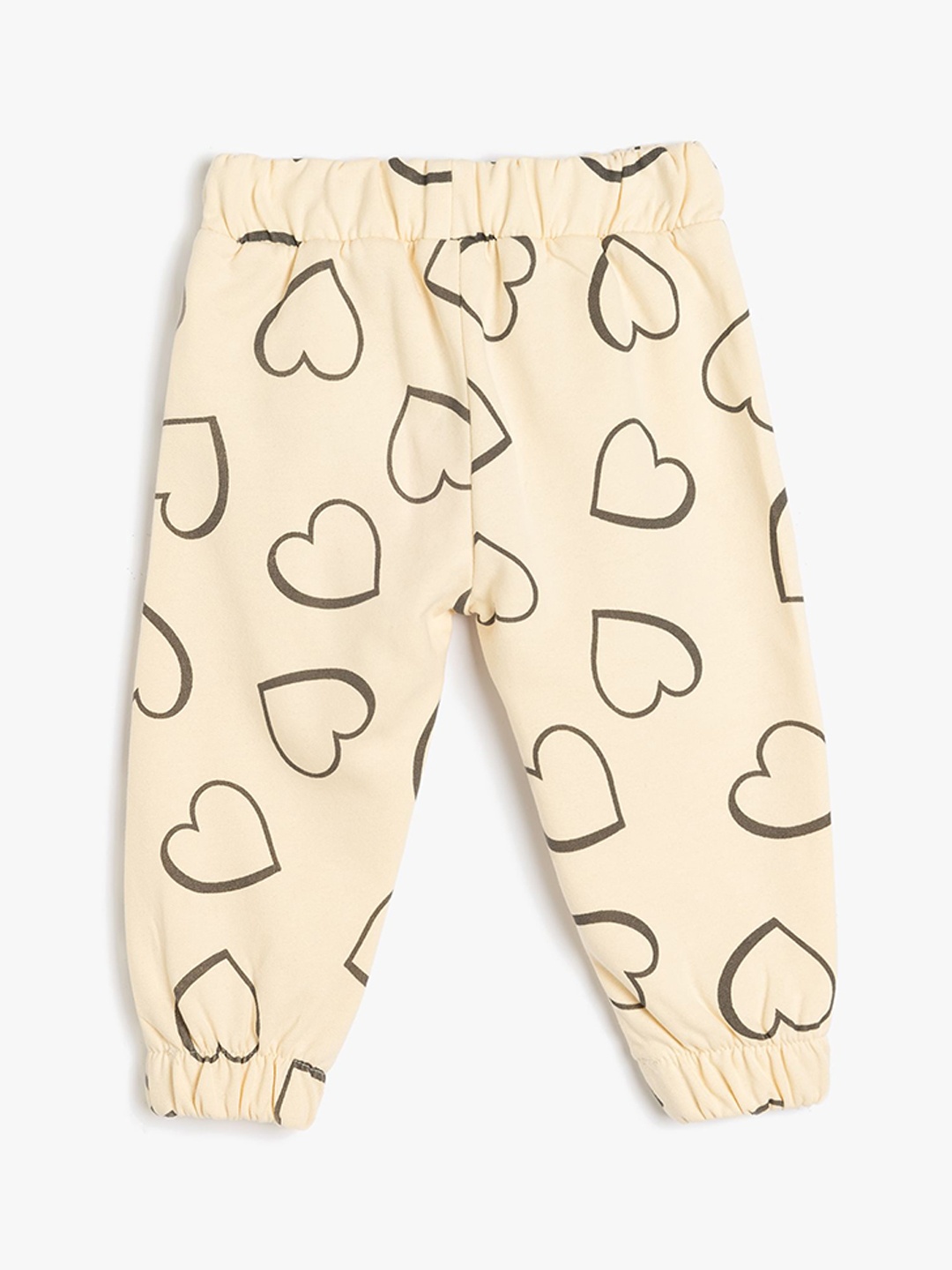 

Koton Girls Printed Pure Cotton Mid Rise Joggers, Beige