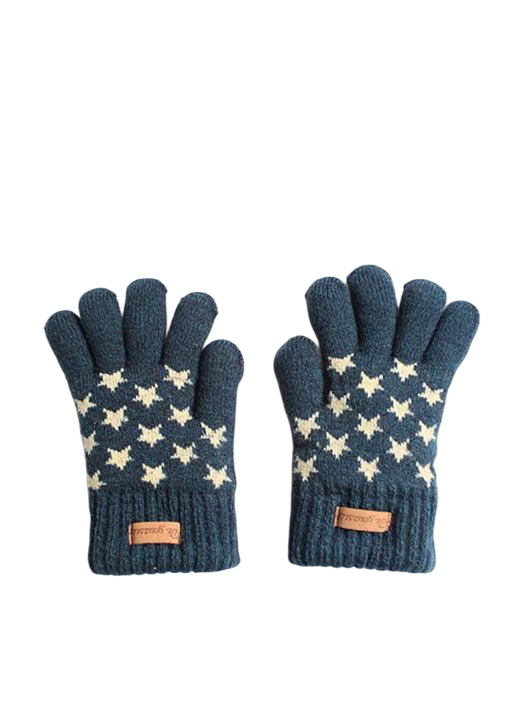 

One Friday Kids Patterned Acrylic Winter Gloves, Grey