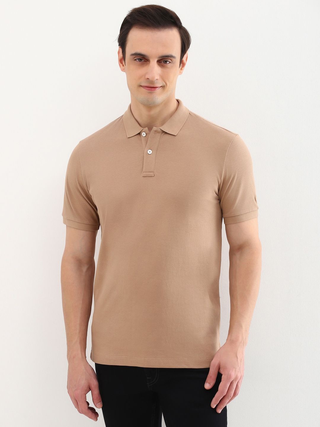 

Allen Solly Men Polo Collar T-shirt, Khaki