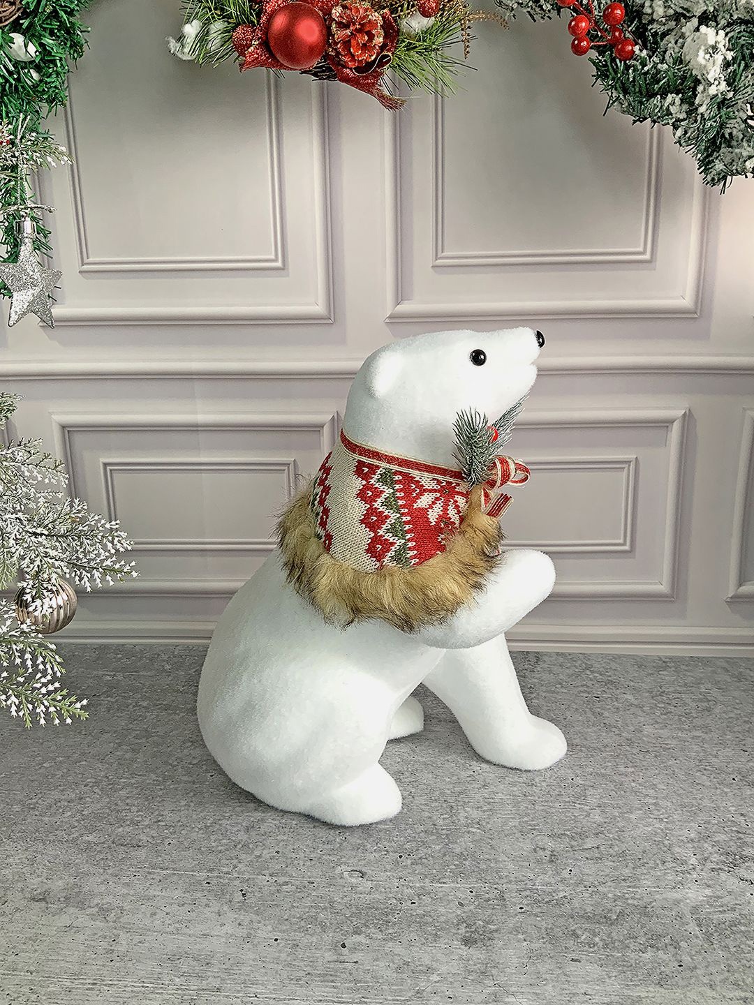 

Little Surprise Box LLP Kids White & Red Polar Bear Christmas Decor