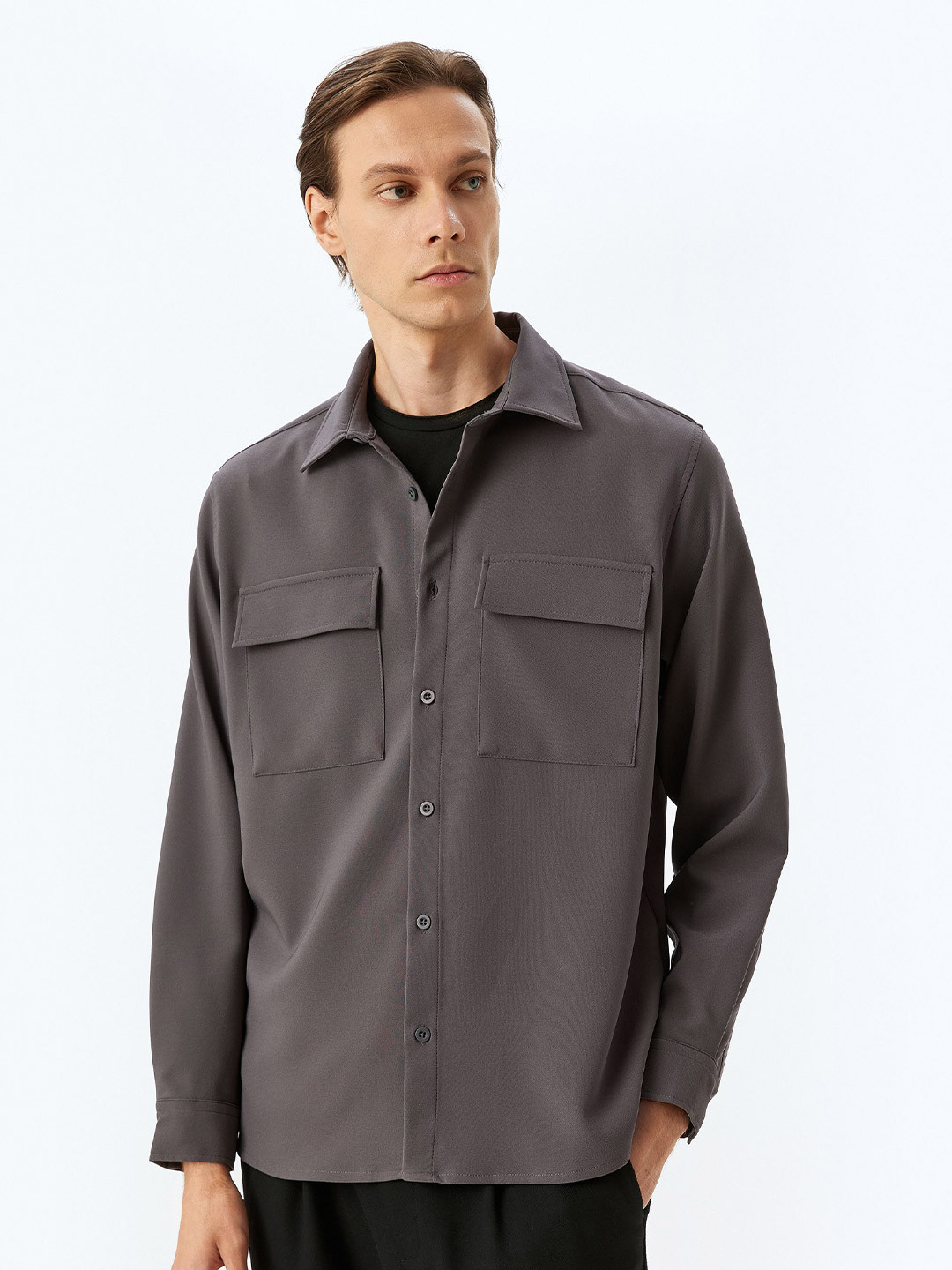 

Koton Men Opaque Casual Shirt, Grey