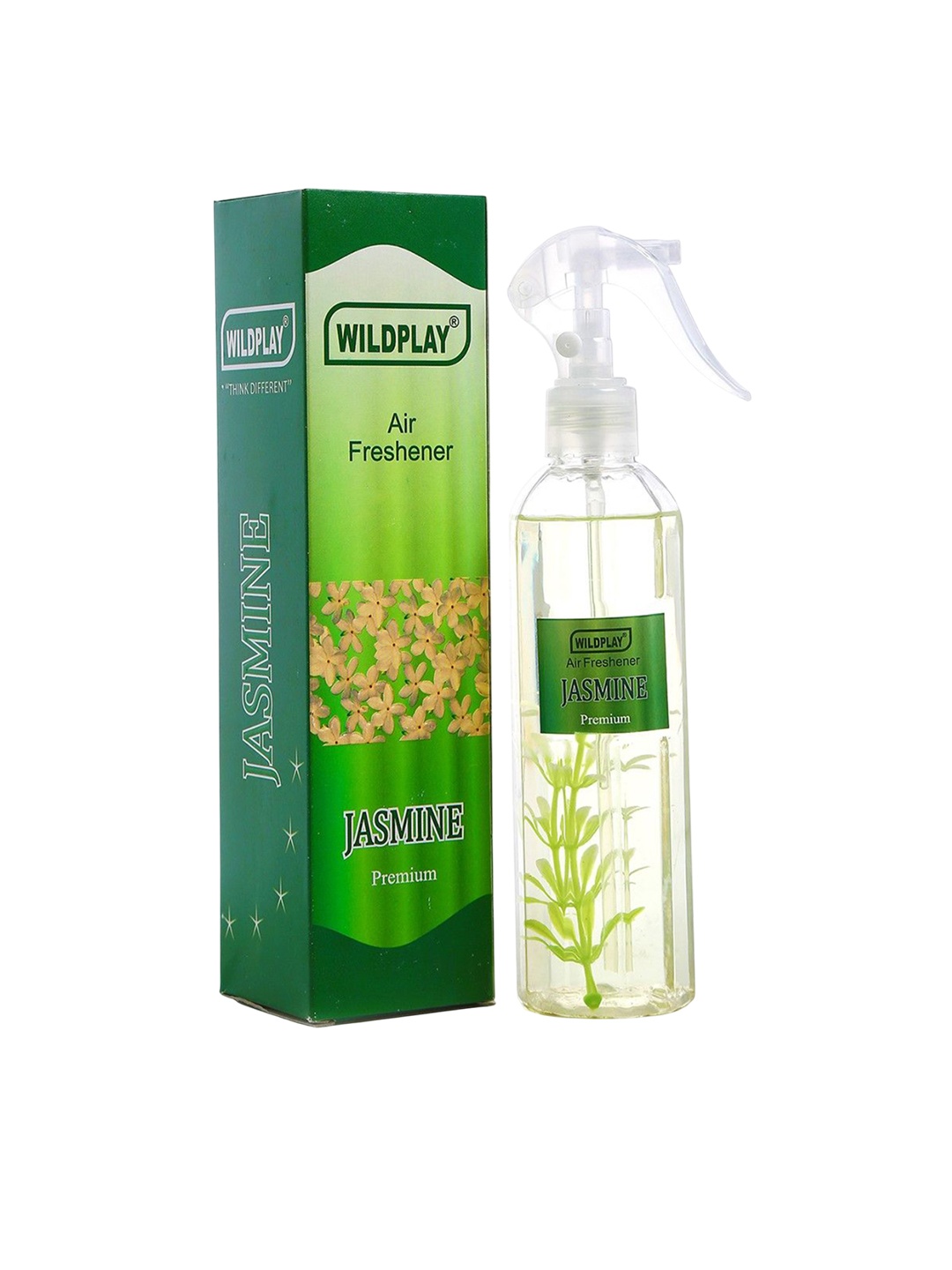 

WILDPLAY Green & Transparent Premium Jasmine Room Air Freshener Spray - 250 ml