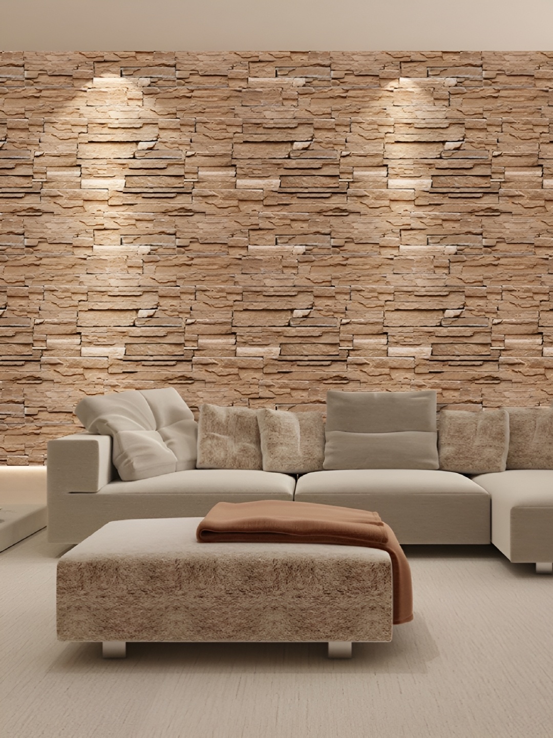 

Asian royal Beige Printed Waterproof Wallpaper