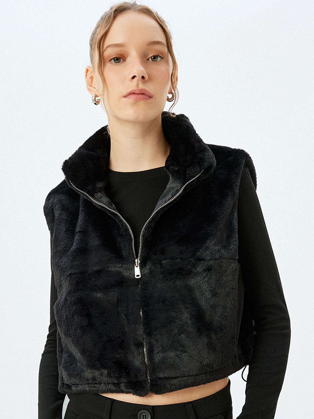 

Koton Open Front Jacket, Black