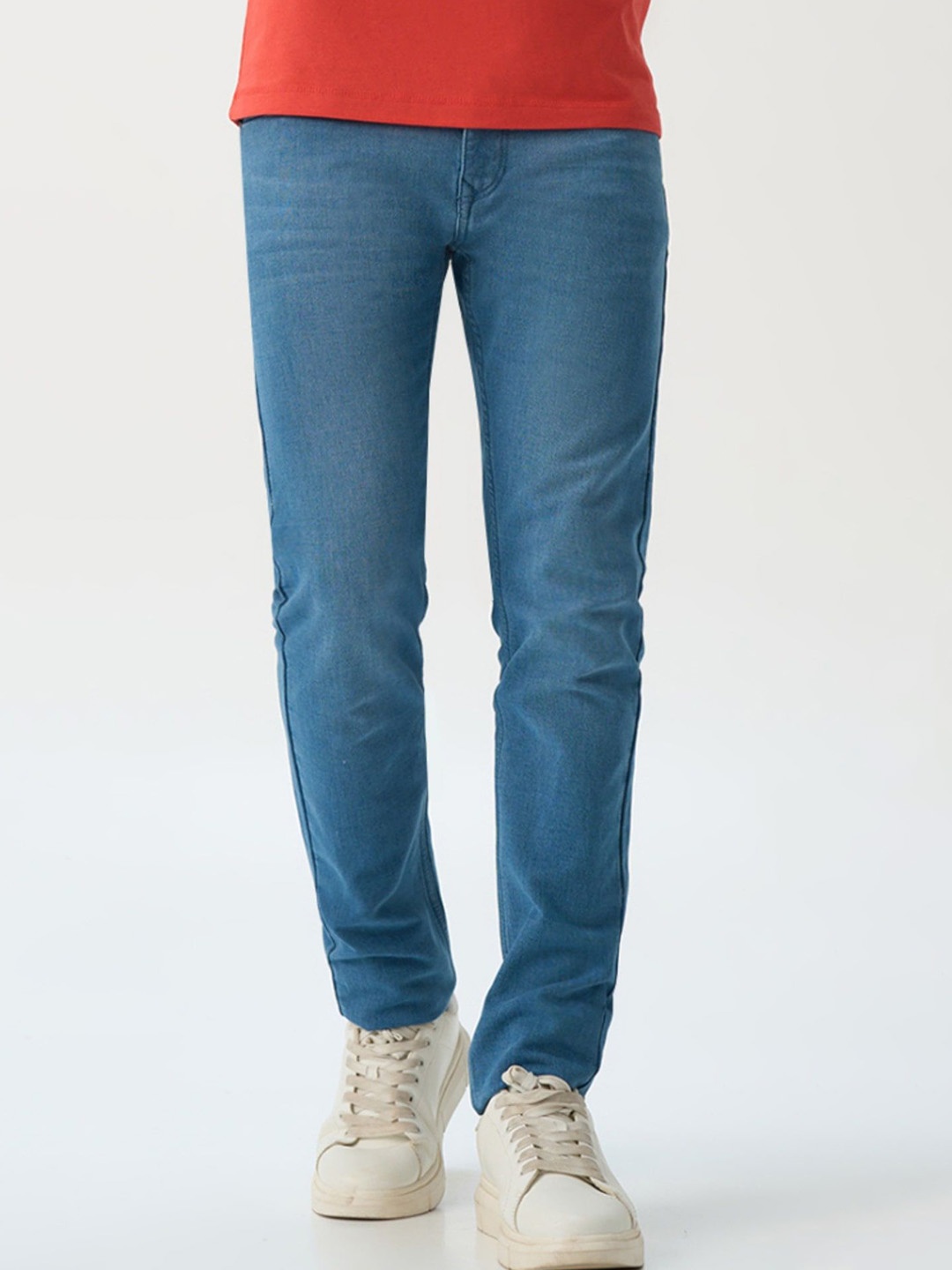 

Minus One Men Original Skinny Fit Light Fade Stretchable Jeans, Blue