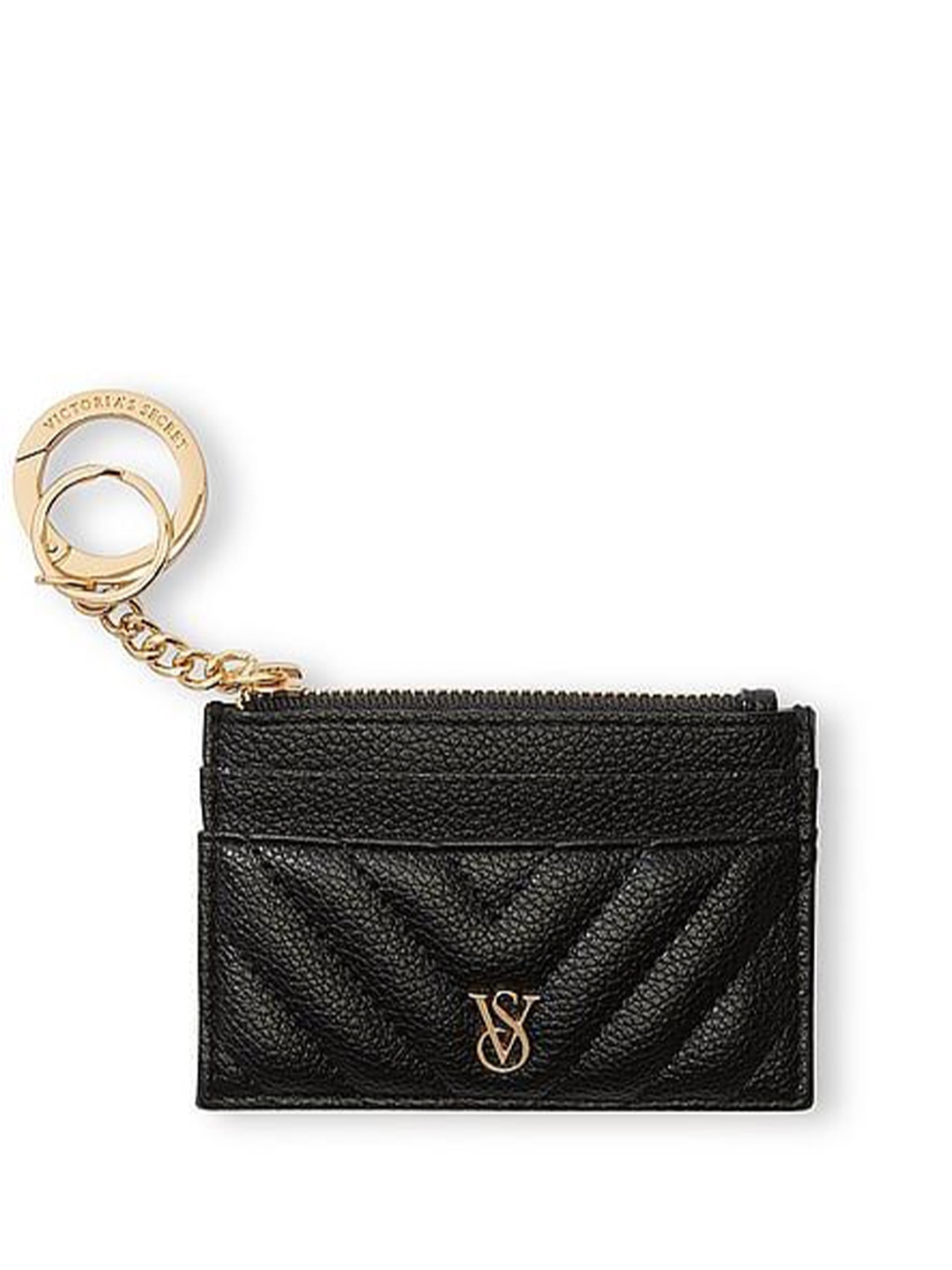 

Victoria's Secret Women Quilted PU Card Holder, Black