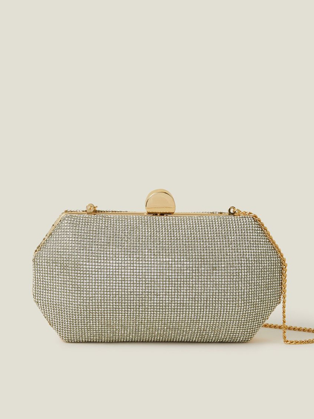 

Accessorize Embellished Box Clutch, Silver