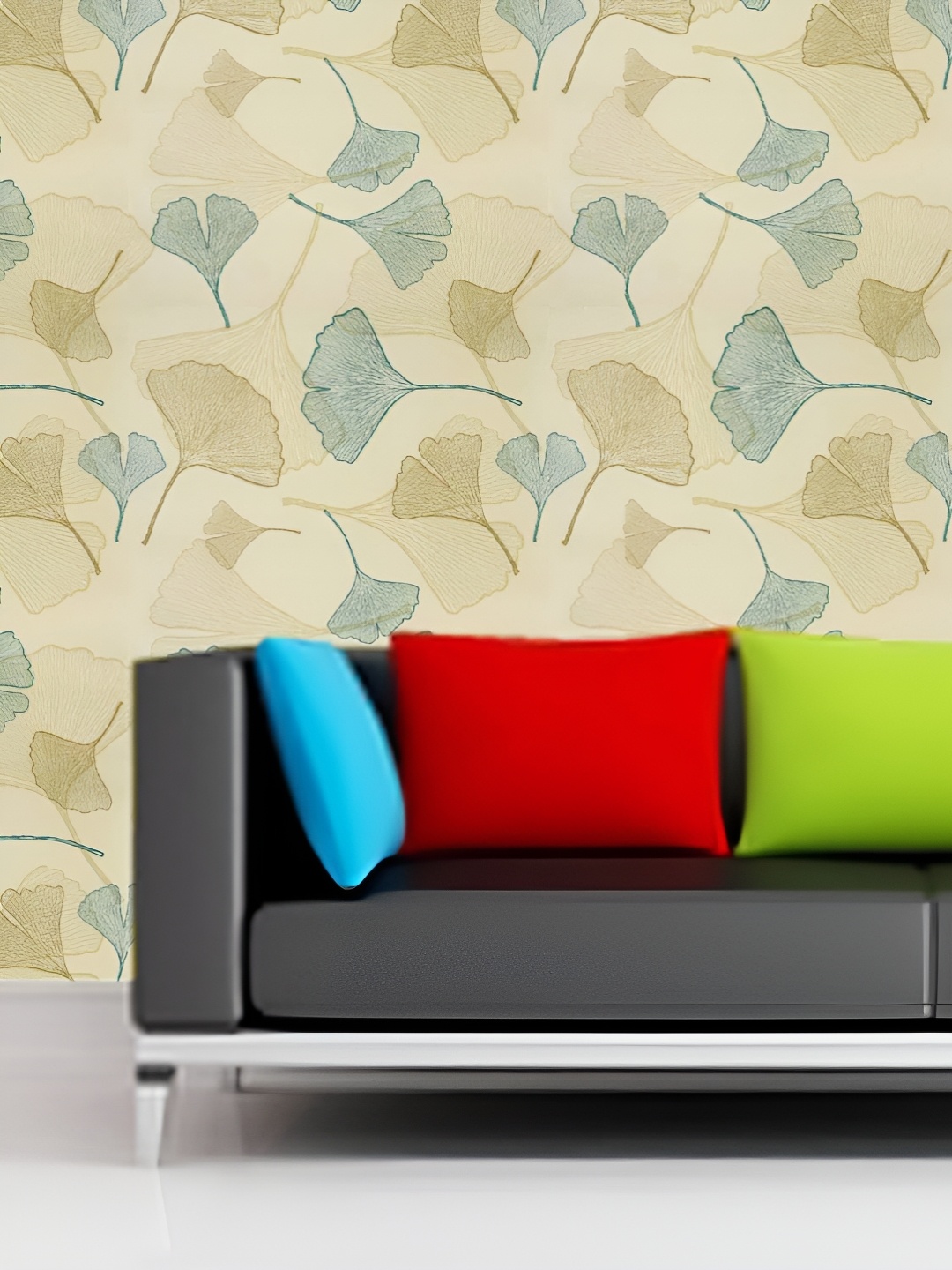 

Asian royal Beige & Teal Printed Waterproof Wallpaper