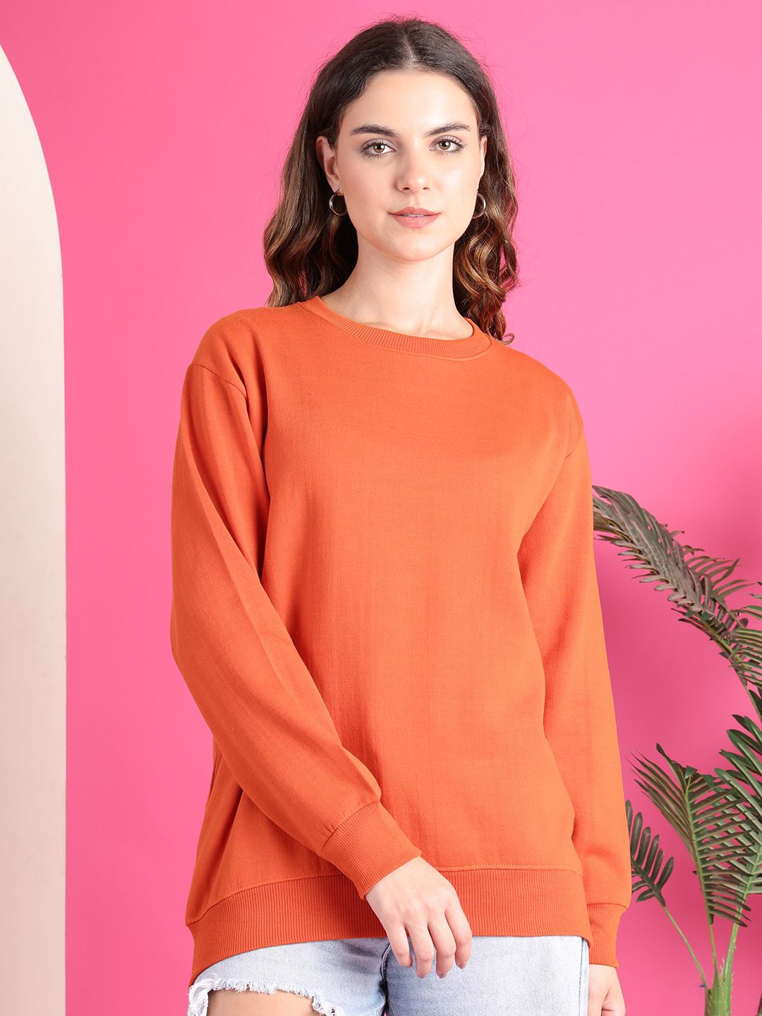 

VIMAL JONNEY Women Sweatshirt, Orange