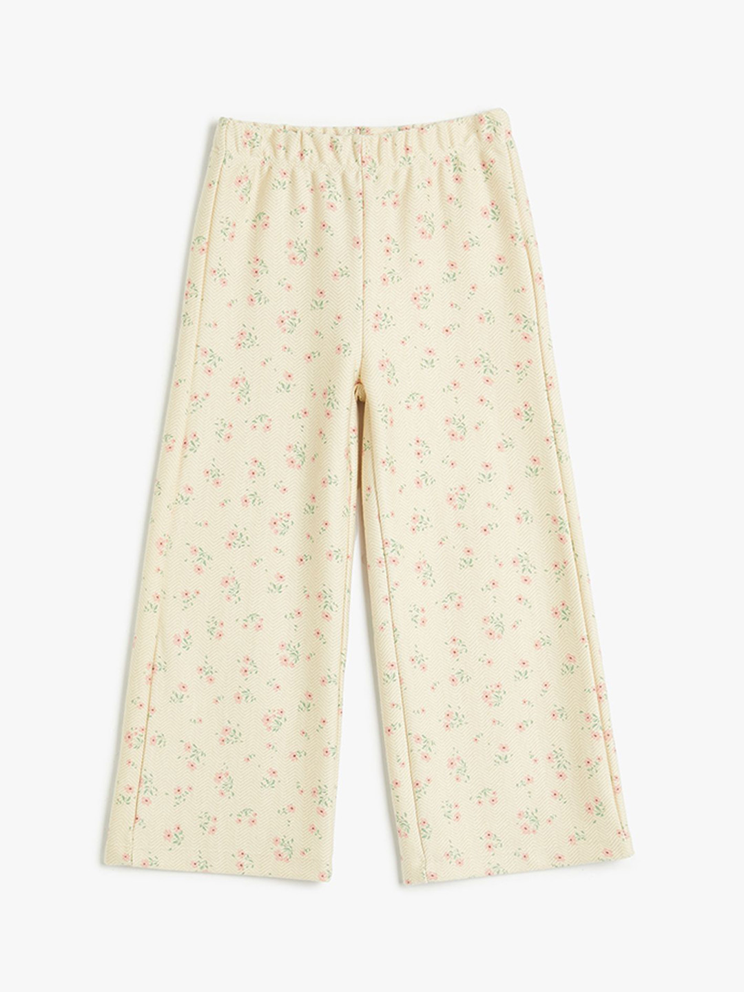 

Koton Infant Girls Floral Printed Slip On Track Pants, Beige