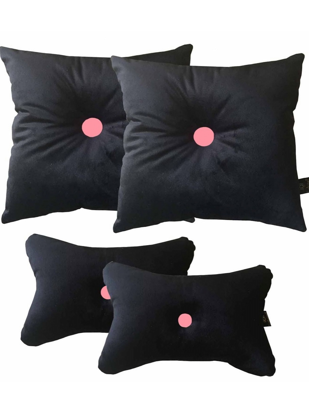 

Lushomes Black 4 Pieces Ultra Soft Travel Pillows