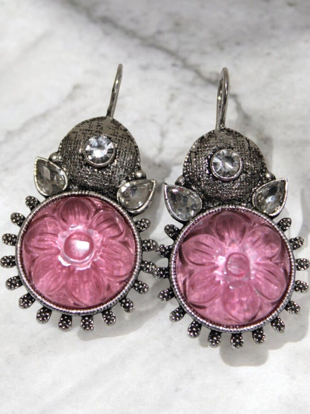 

Jolly Faces Contemporary Drop Earrings, Pink