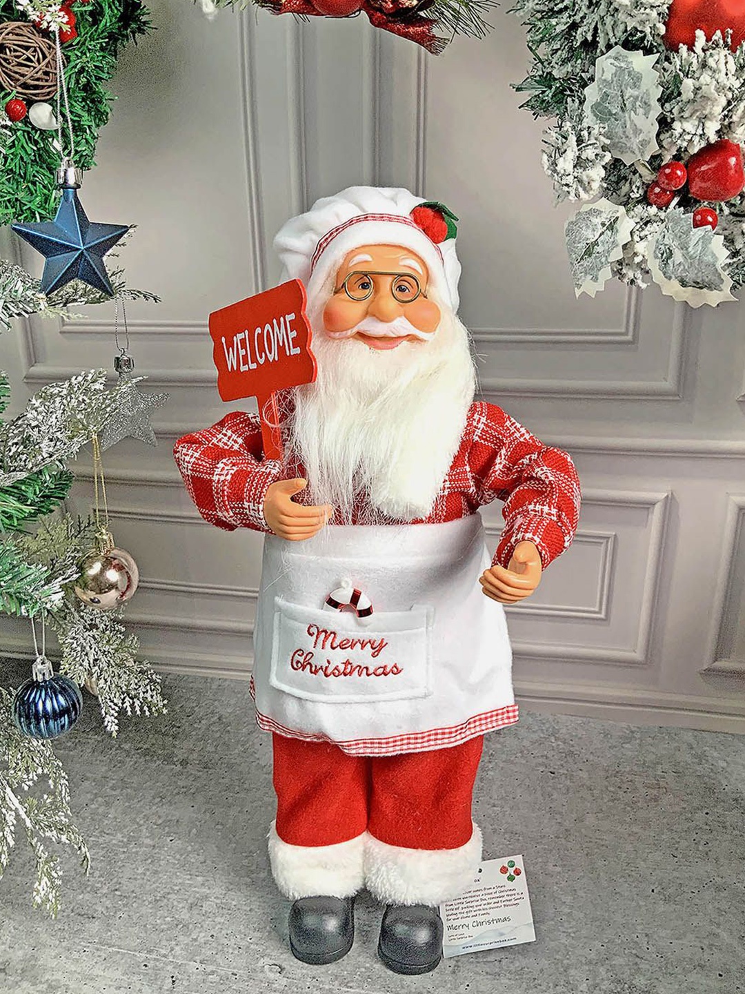 

Little Surprise Box LLP Red & White Small Masterchef Santa Claus Christmas Table Decor