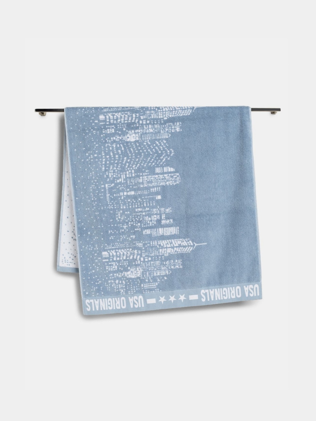 

Jockey Cotton Rich Terry Ultrasoft and Durable Printed Bath Towel - T124, Blue
