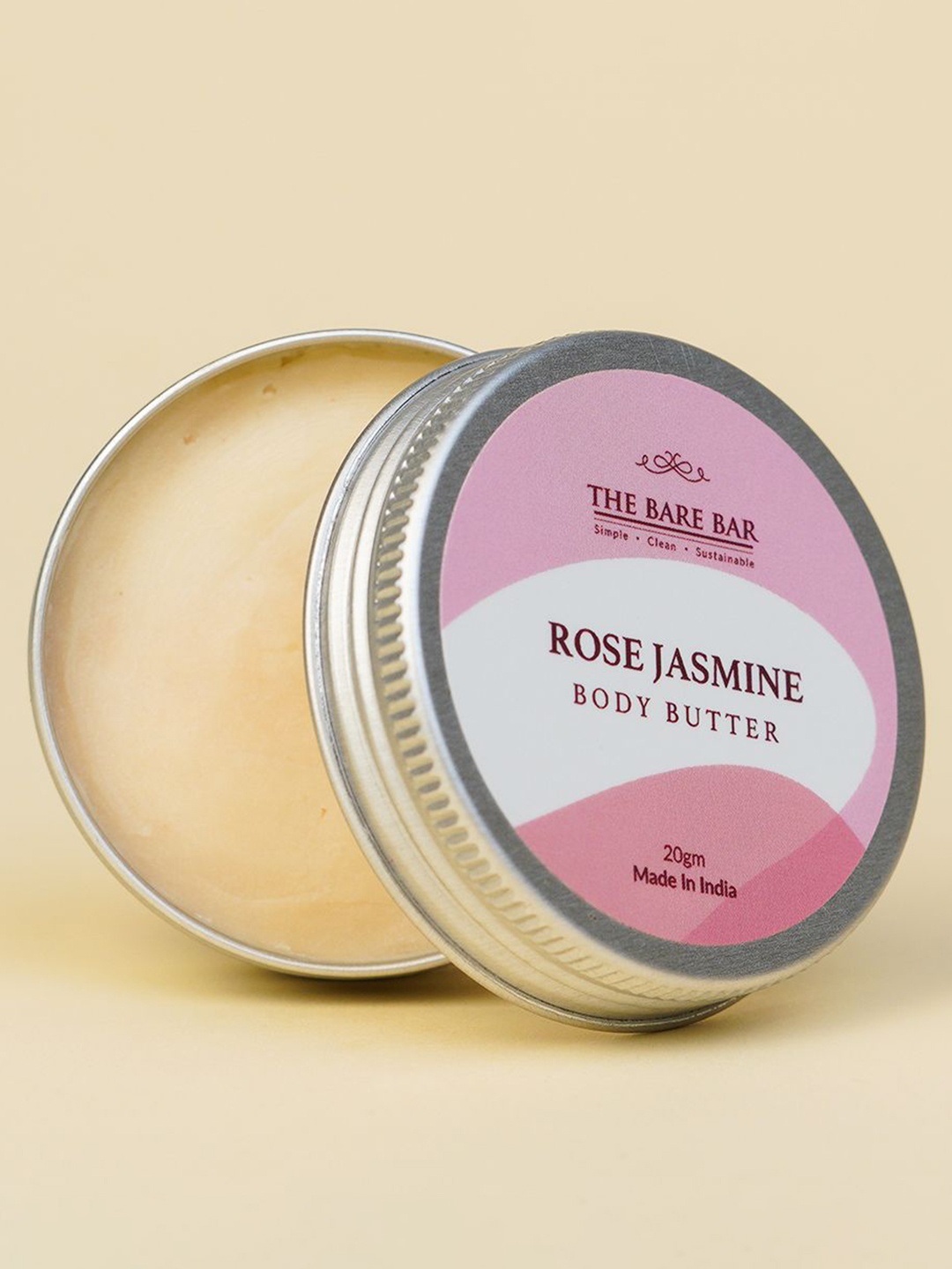 

The Bare Bar Rose Jasmine Body Butter With Shea & Mango Butter - 20 g, Cream