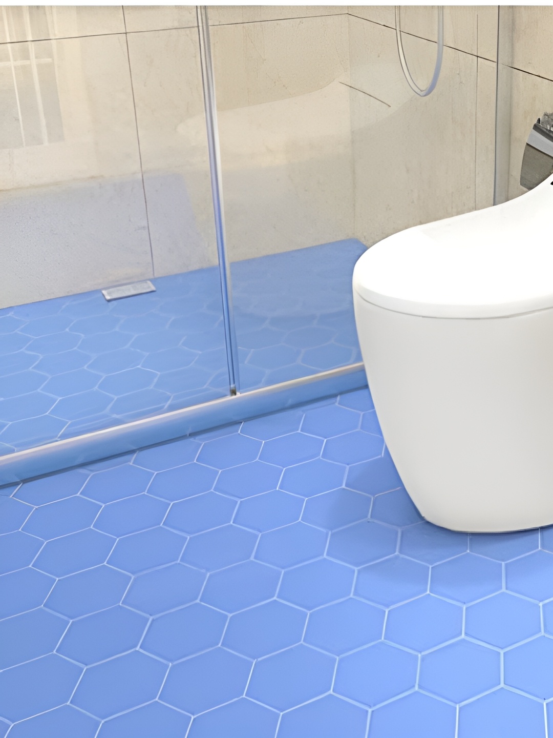 

Asian royal Blue & White Geometric Printed 3D Self Adhesive Wall Paper