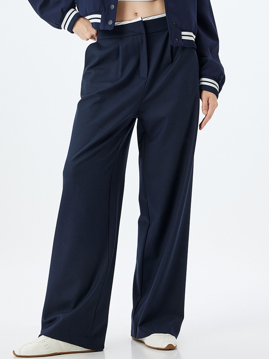 

Koton Women Trousers, Navy blue