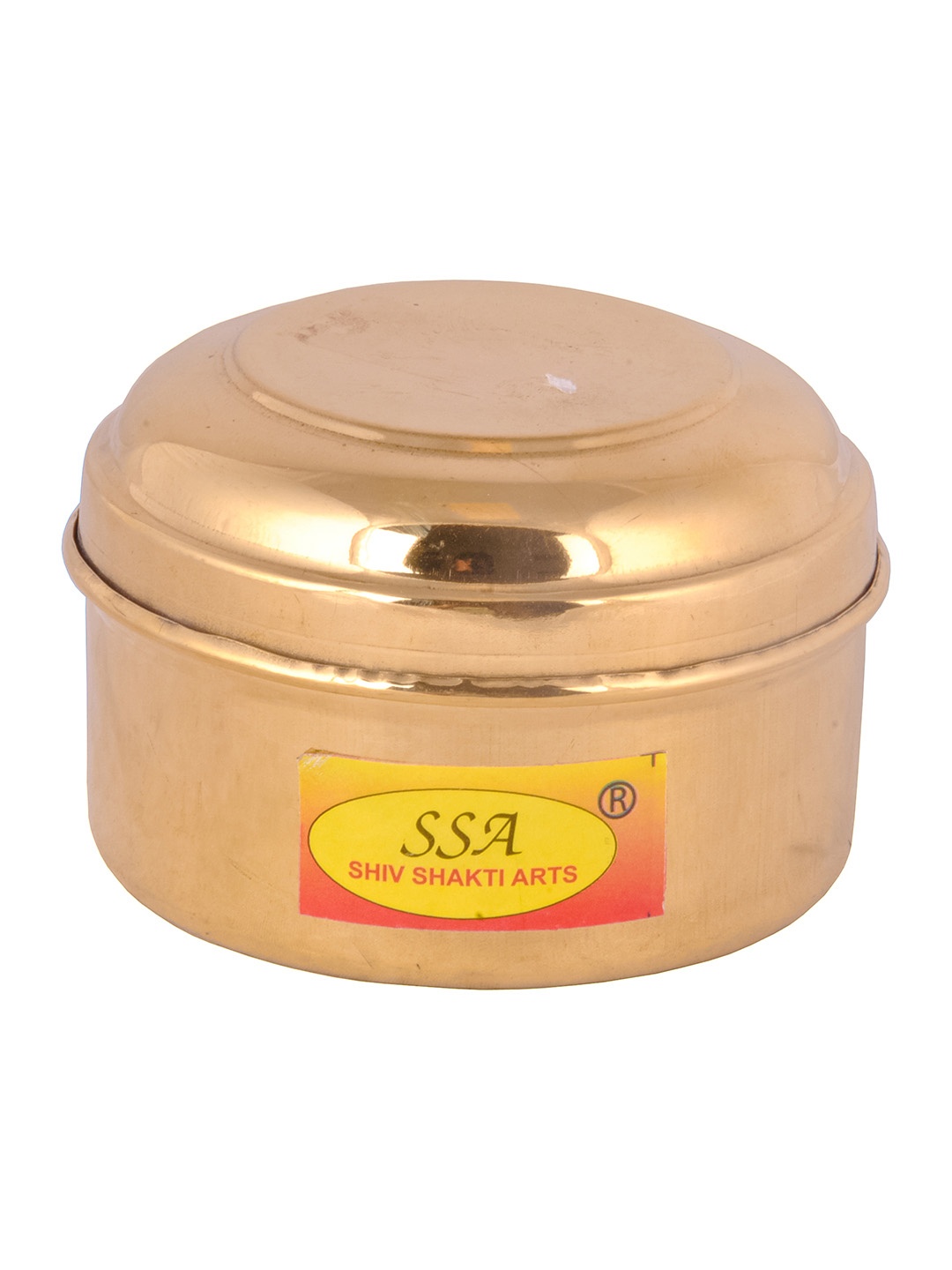 

Shivshakti Arts Yellow Brass Container 250 ml