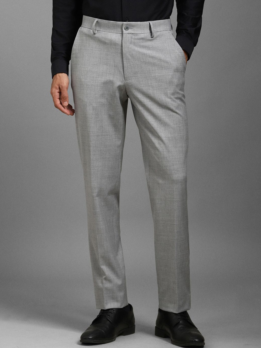 

Louis Philippe Men Slim Fit Formal Trousers, Grey