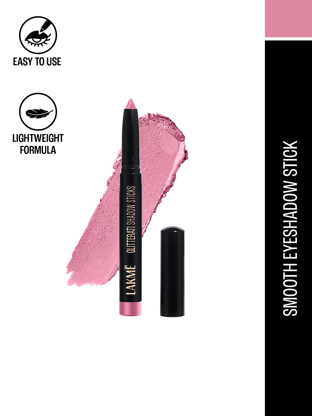 

Lakme Absolute Explore High Shine & Lightweight Eyeshadow Stick - Hawaiian Pink