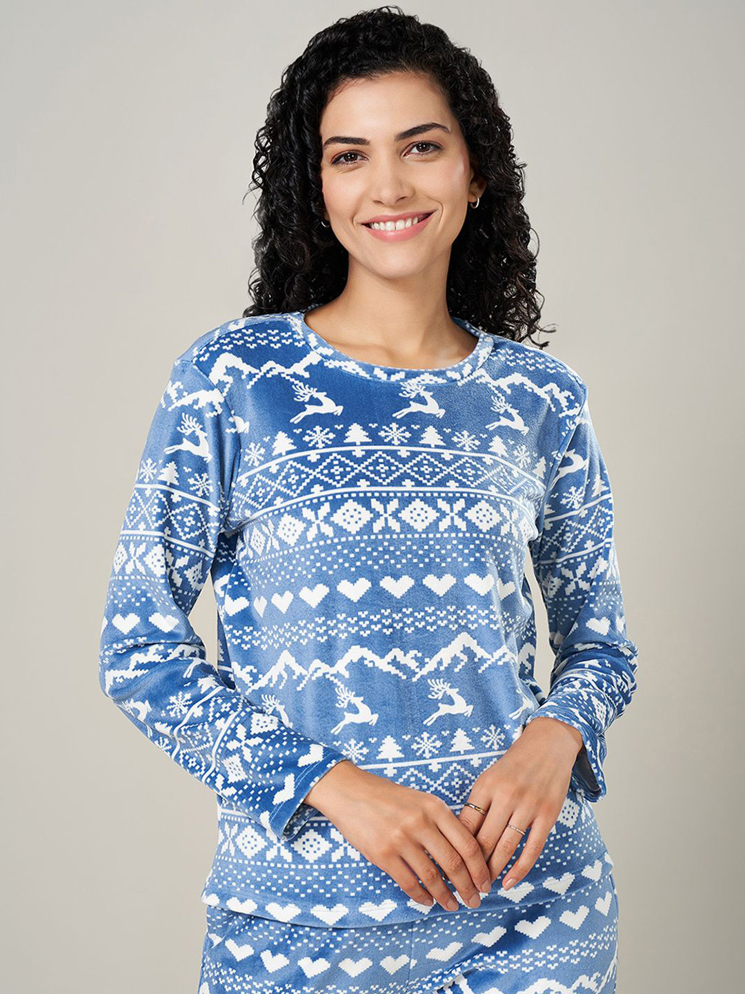 

Dreamz by Pantaloons Printed Round Neck Lounge Tshirts, Blue