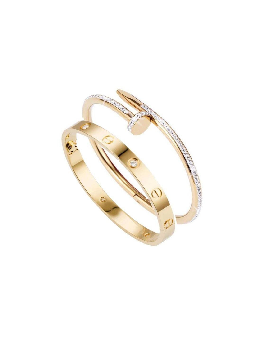 

DIVASTRI Women 2 Antique Gold-Plated Cuff Bracelet